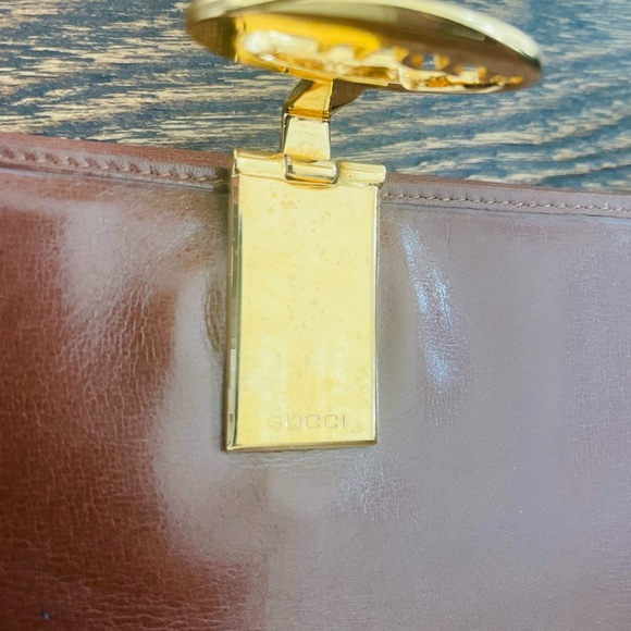 GUCCI Brown vintage Monogram Wallet/Clutch w/ COA - Picture 5 of 6